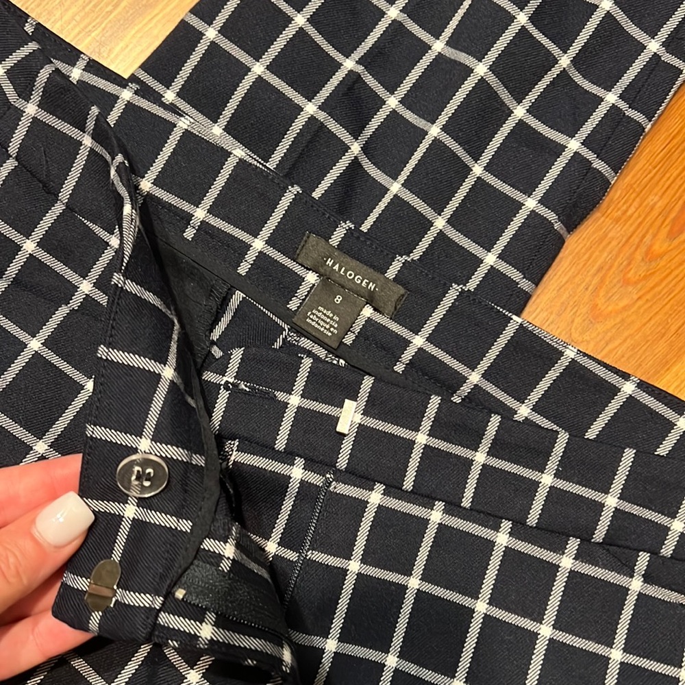 Plaid Navy Halogen Pants